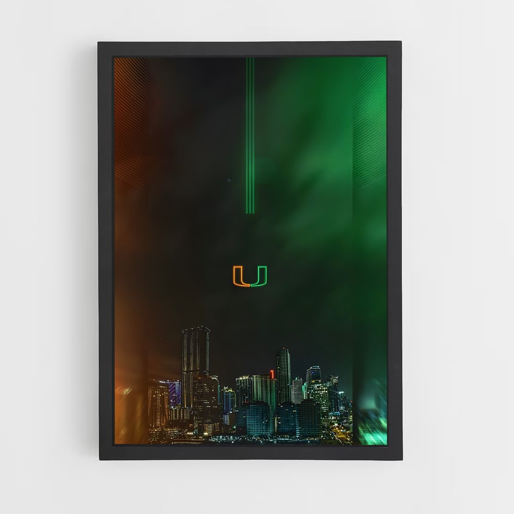 Poster Skyline Verte – affiche Baseball (vue 2)
